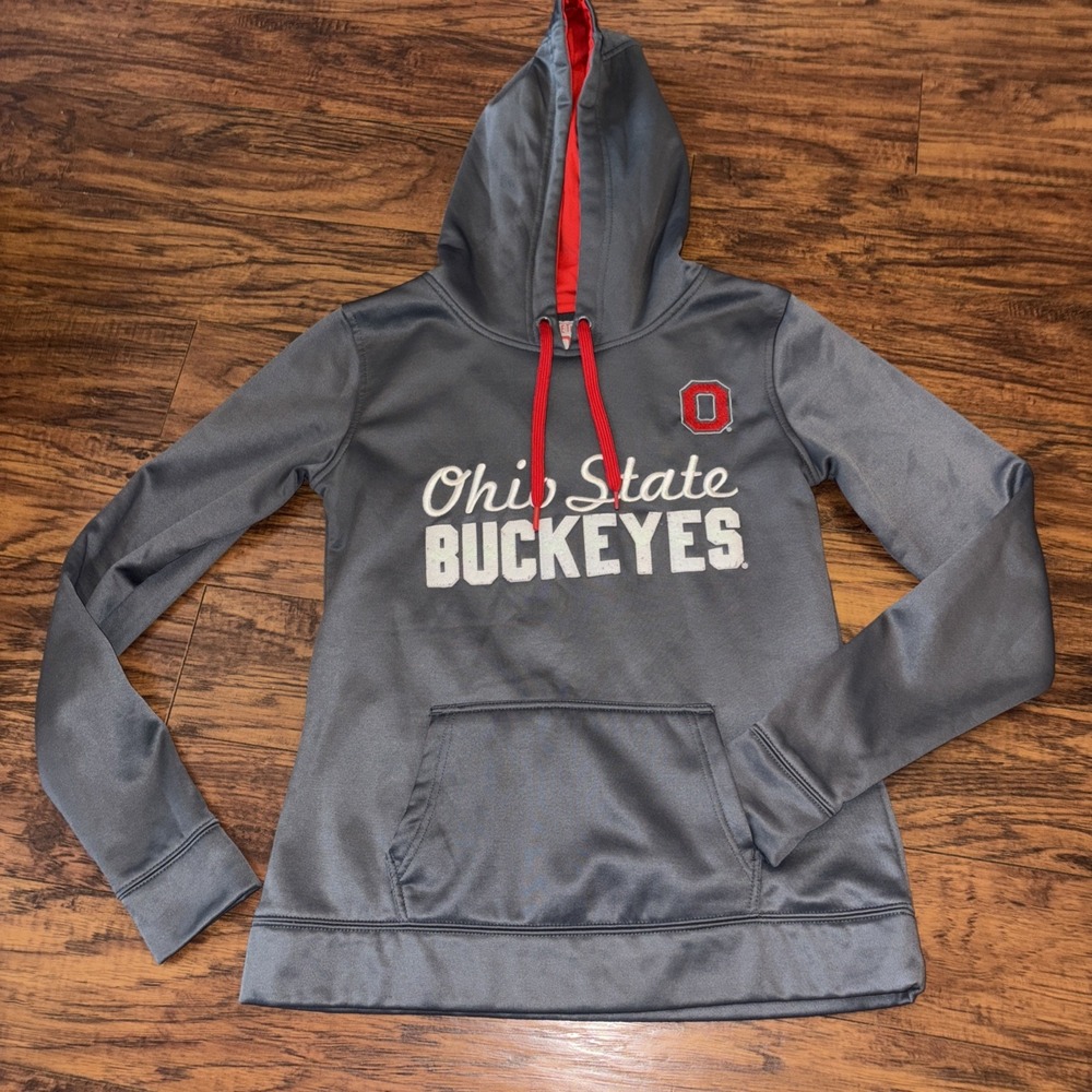 Women's Ohio State Authentic Apparel Appliqued & Embroidered Gray Hoodie Medium